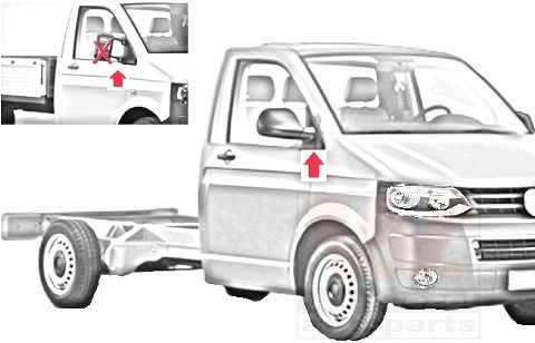 VAN WEZEL Wing mirror VW 5896808 7E1857522A,7E1857528,7E18575289B9 Outside mirror,Side mirror,Door mirror,Side view mirror,Offside wing mirror