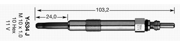 NGK Glow plug Voltage: 11,0V 3413 Glow plugs,Glow plugs diesel OPEL,FIAT,ALFA ROMEO,ZAFIRA B (A05),Astra H Schrägheck (A04),Astra H Caravan (A04)