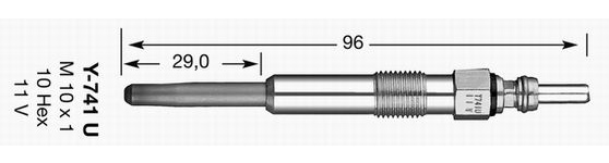 NGK Glow plug VW,AUDI,OPEL 6943 N10579201,N10579202,N10579201 Glow plugs,Glow plugs diesel,Diesel glow plugs,Heater plugs N10579202,1690048,N10579201