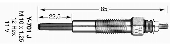 Glow Plug D-Power 39 Y-701J NGK Y701J