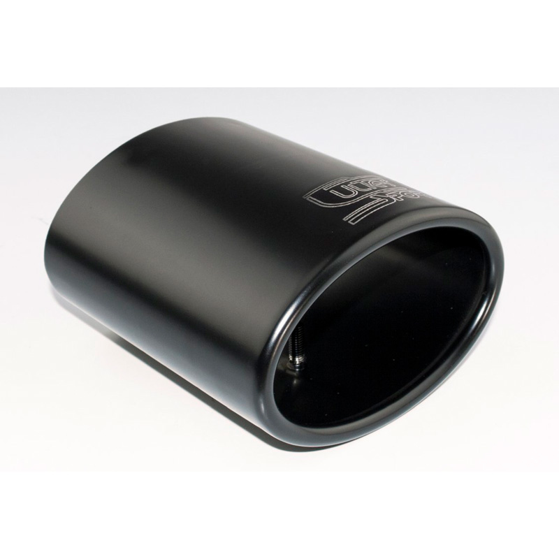 Ulter Sport Exhaust Tip - Oval 120x80mm - Length 120mm - Assembly 50-70mm - Black stainless steel