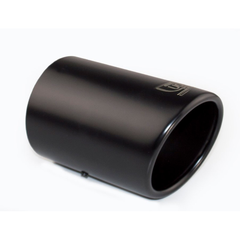 Ulter Sport Exhaust Tip - Round 80mm - Length 120mm - Mounting 45-65mm - Black Stainless Steel