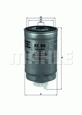 MAHLE ORIGINAL Fuel Filter VW,AUDI,SKODA KC 80 3B0127400,3B0127400C,3B0819817 8D0127435,190660,3B0819817,8D0127435,BF8T9155AA,XL5E9155AB,ESR4686