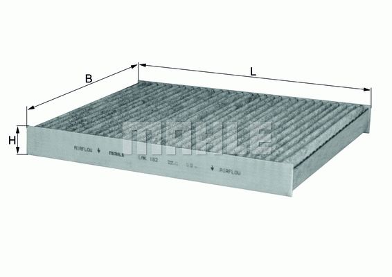 MAHLE ORIGINAL Pollen filter VW,AUDI,PORSCHE LAK 182 7H0819631A,JZW819653E,7H0819631A JZW819653E,76808323,95557221910,7H0819631A,JZW819653E,7E0819631