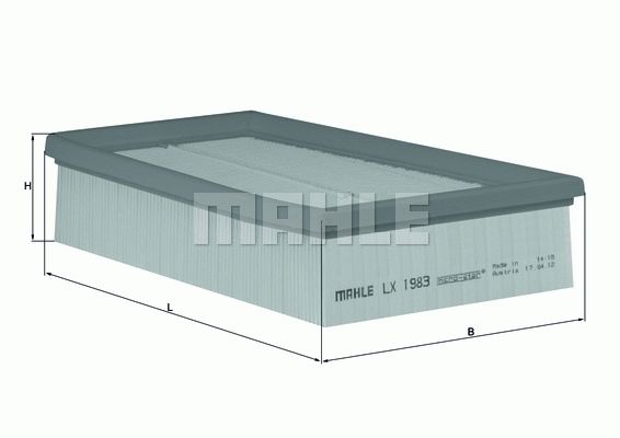 MAHLE ORIGINAL Air filter RENAULT,NISSAN LX 1983 70363299,16500JD200,16546JD20A Engine air filter,Engine filter 16546JD20B,16546JG70A,165466131R