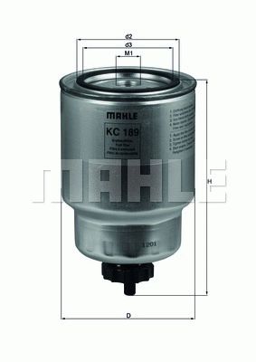 MAHLE ORIGINAL Fuel Filter NISSAN KC 189 31782306,6003112110,C6003117480  60003117480,76830103,16400BN303,16400EB300,16400EB30A,16400JR00A,16403,7F400
