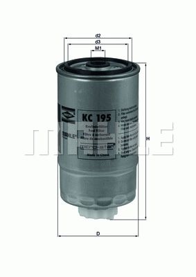 MAHLE ORIGINAL Fuel Filter FIAT,PEUGEOT,CITROËN KC 195 0077362339,71771753,77362338  77362339,190693,190694,1906C2,0060673146,0077362339,60673146