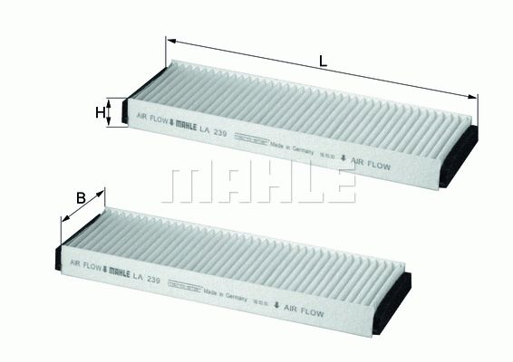MAHLE ORIGINAL Pollen filter VW,AUDI,TOYOTA LA 239/S 4F0819438,4F0819439,4F0819439A 4F0898438,4F0819438,4F0819439,4F0898438,70582812,4F0819438