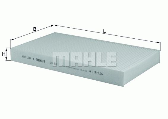 MAHLE ORIGINAL Pollen filter Particulate Filter LA 56 Filter, interior air,Cabin filter VW,AUDI,MERCEDES-BENZ,Golf VII Schrägheck (5G1, BQ1, BE1, BE2)