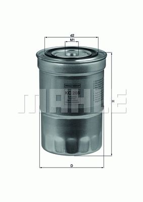 MAHLE ORIGINAL Fuel Filter Spin-on Filter KC 208 MITSUBISHI,PAJERO IV (V8_W, V9_W),PAJERO III (V7_W, V6_W),PAJERO PININ (H6_W, H7_W)
