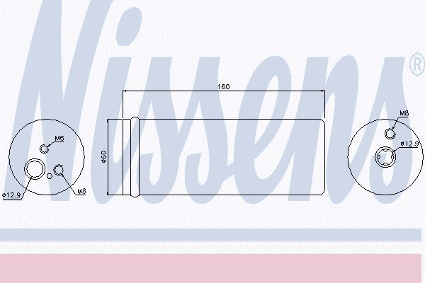 NISSENS Receiver Drier VW,AUDI,SKODA 95171 1C0820191,1C0820191B,1C0820191C AC Dryer,Air Conditioning Dryer,Dryer, air conditioning 1J0820191A,FD33978