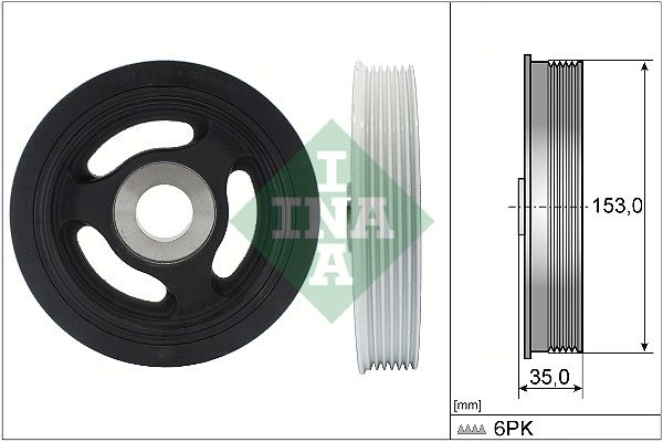 INA Crankshaft Pulley OPEL,FORD,FIAT 544 0104 10 11237801979,7801979,0515T3 Belt Pulley, crankshaft 9654961080,1690296,AV6Q6B319AA,Y66211401,7801979