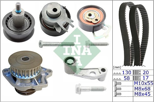 INA Water Pump + Timing Belt Kit VW,AUDI,SKODA 530 0089 31 036109119AG,036109119M,036109119P 036109119Q,036109181A,036109181B,036109243AB,036109243AC