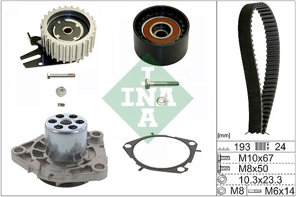 INA Water Pump + Timing Belt Kit OPEL,FIAT,SUZUKI 530 0561 30 46804051,55192323,55200441  55209993,55212159,55268918,55268919,55269148,60813592,636270