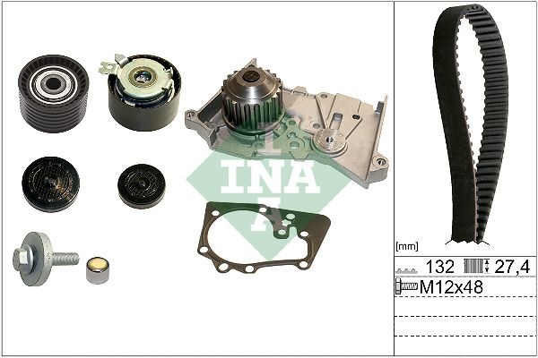 INA Water Pump + Timing Belt Kit with water pump 530 0640 30 RENAULT,NISSAN,DACIA,Clio III Schrägheck (BR0/1, CR0/1),CLIO II (BB0/1/2_, CB0/1/2_)