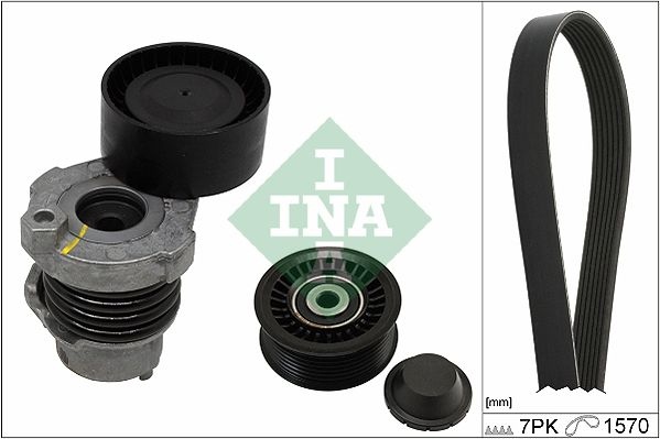 INA V-ribbed belt set Check alternator freewheel clutch & replace if necessary 529 0187 10 Serpentine belt kit,Auxiliary belt kit RENAULT,NISSAN,DACIA