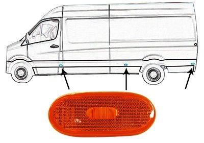VAN WEZEL Turn Signal both sides 5862915 Side Marker Lights,Side Indicator VW,MERCEDES-BENZ,CRAFTER 30-50 Kasten (2E_),CRAFTER 30-35 Bus (2E_)