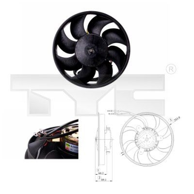 Fan, radiator 802-0010 TYC