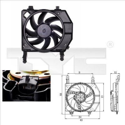 Fan, radiator 810-0022 TYC