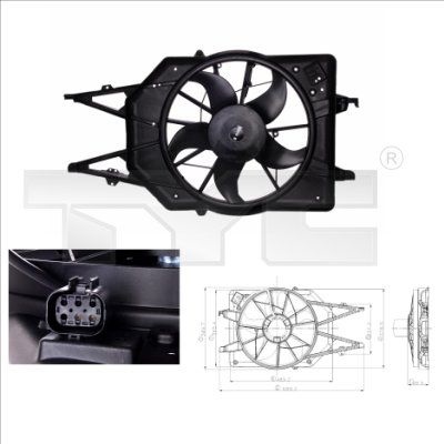 Fan, radiator 810-0015 TYC