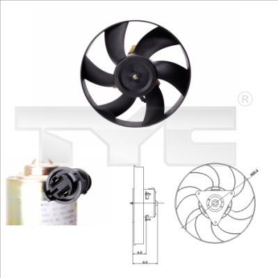 Fan, radiator 831-0005 TYC