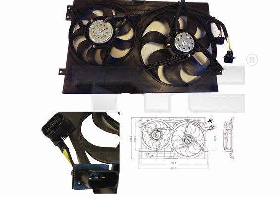 Fan, Radiator 837-0024 TYC