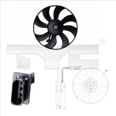 Fan, radiator 837-0020 TYC