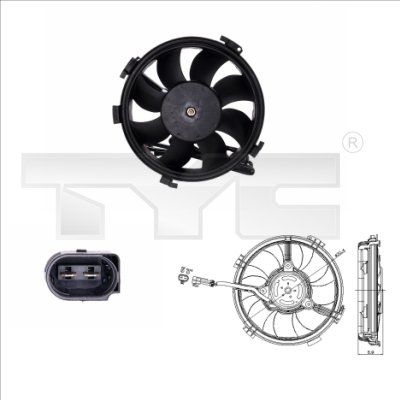 Fan, radiator 837-0015 TYC