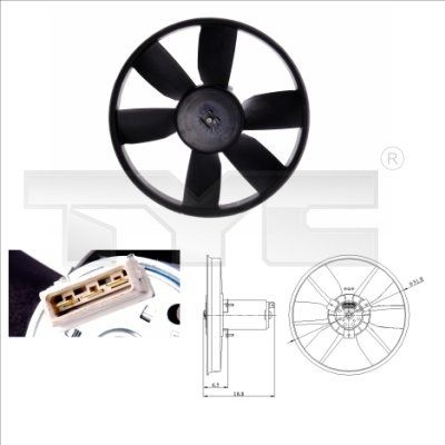 Fan, radiator 837-0014 TYC