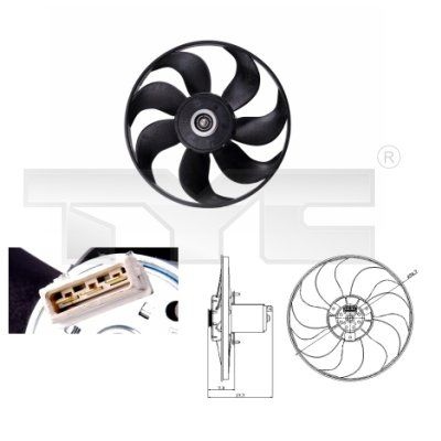 Fan, radiator 837-0013 TYC