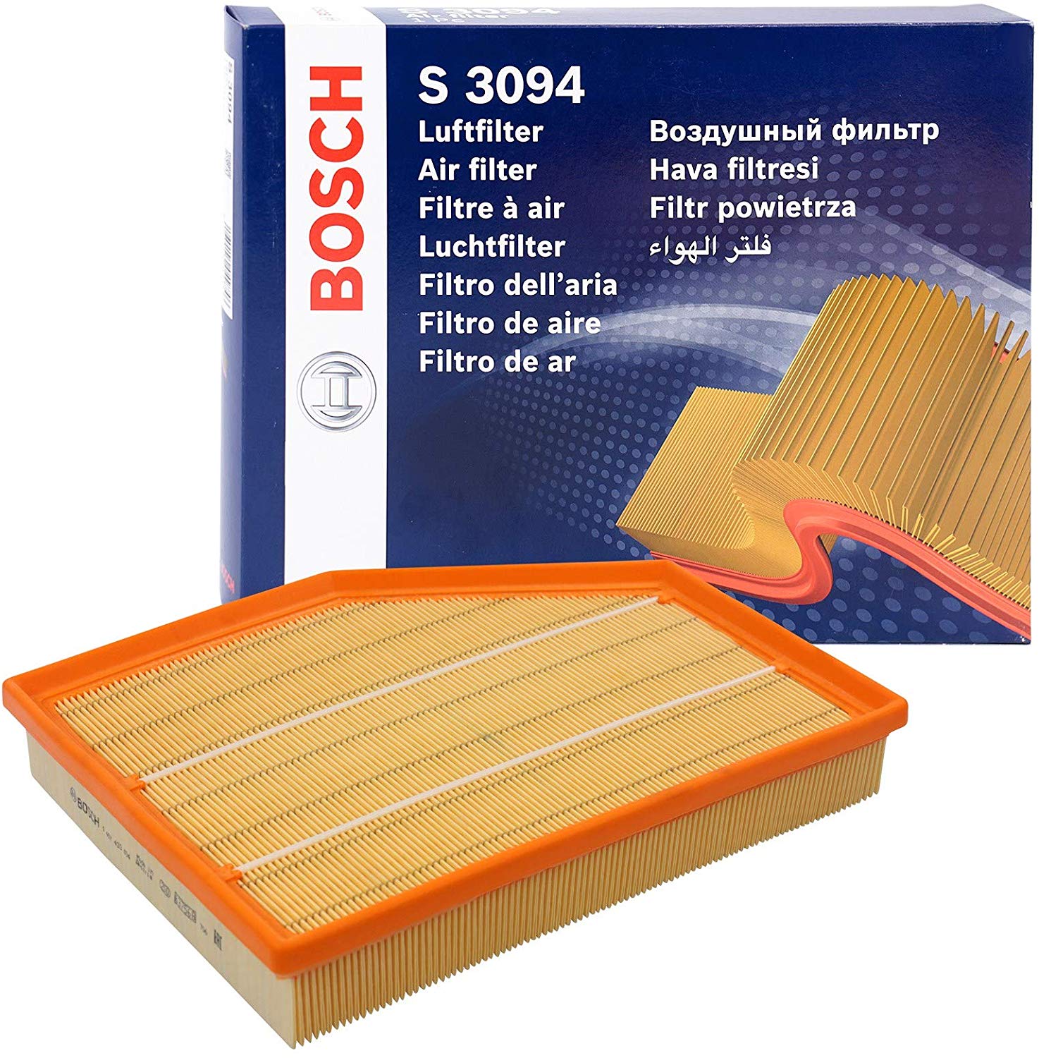 BOSCH Air filter Filter Insert 1 457 433 094 Engine air filter,Engine filter BMW,5 Limousine (E60),5 Touring (E61),Z4 Roadster (E85),6 Coupe (E63)
