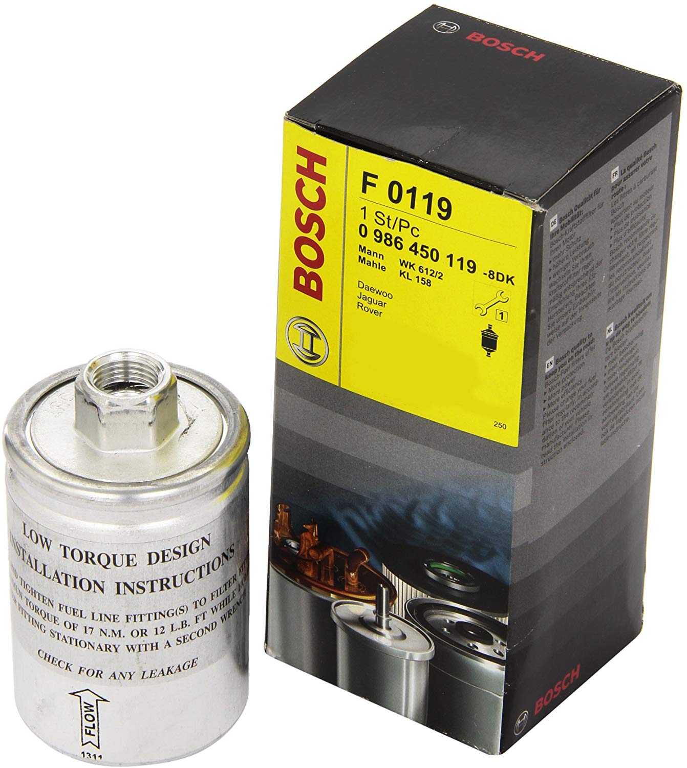 BOSCH Fuel Filter In-Line Filter 0 986 450 119  CHEVROLET,LAND ROVER,JAGUAR,TAHOE (B2W),Blazer S10 II,Camaro III Coupé,Suburban (GMT800),Blazer S10 I