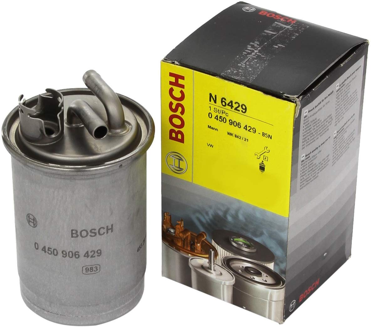 BOSCH Fuel Filter In-Line Filter 0 450 906 429 AUDI,A6 Avant (4F5, C6),A4 Avant (8ED, B7),A6 Limousine (4F2, C6),A4 Limousine (8EC, B7)