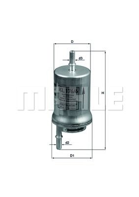 MAHLE ORIGINAL Fuel Filter with exchangeable pressure regulator KL 176/6D  VW,AUDI,SKODA,Golf IV Schrägheck (1J1),Golf V Schrägheck (1K1),POLO (9N_)