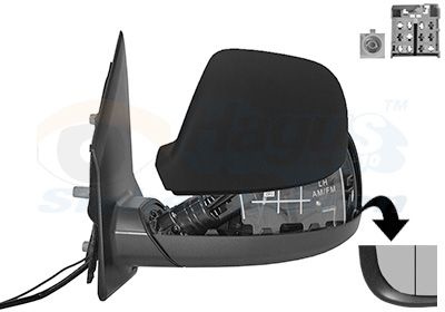 VAN WEZEL Wing mirror VW 5791805 7E0035532,7E1857407A9B9,7E1857407AF Outside mirror,Side mirror,Door mirror,Side view mirror,Offside wing mirror