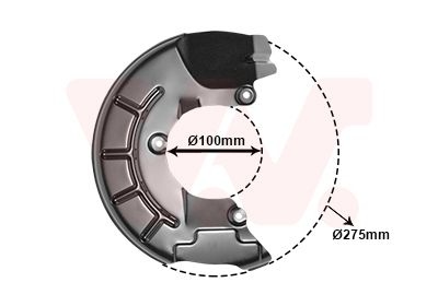 VAN WEZEL Brake Disc Back Plate VW,AUDI,SKODA 5829372 6Q0615312D,6R0615312,6R0615312A 6Q0615312D,6R0615312,6R0615312A,6Q0615312D,6R0615312,6R0615312A