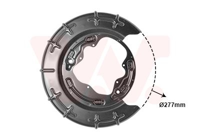 VAN WEZEL Brake Disc Back Plate Rear Axle Right 8207374 Rear Brake Disc Back Protection Plate,Rear Brake Disc Cover Plate HYUNDAI,KIA,i30 (FD)