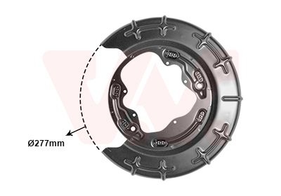 VAN WEZEL Brake Disc Back Plate Rear Axle Left 8207373 Rear Brake Disc Back Protection Plate,Rear Brake Disc Cover Plate HYUNDAI,KIA,i30 (FD)