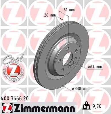 Brake Disc COAT Z 400.3666.20 Zimmermann