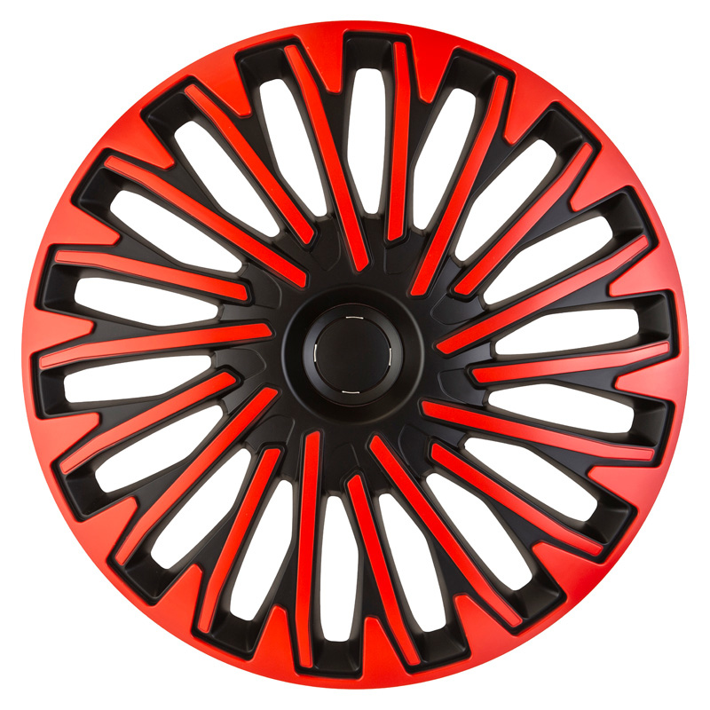 4-piece Hubcaps Soho 13-inch black / red