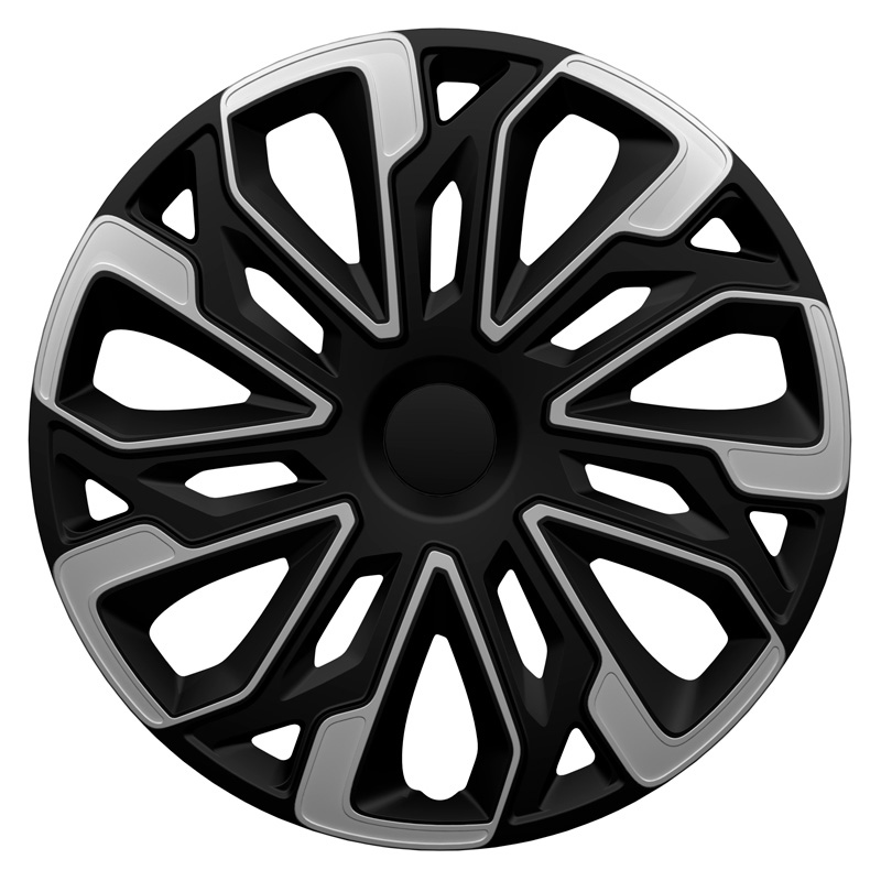 4-piece Hubcaps Estoril 14-inch silver / black