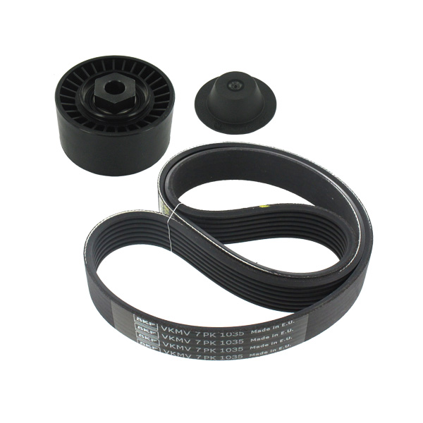 SKF V-ribbed belt set RENAULT VKMA 36057 11281704719,11288672072,117203JA0A Serpentine belt kit,Auxiliary belt kit,Poly V-belt kit,V-ribbed belt kit