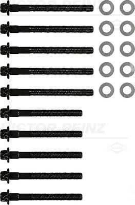 REINZ Cylinder Head Bolt Kit RENAULT,DACIA,LADA 14-32089-01 77007389865x,77007389875x,110563297R5X Bolt Kit, cylinder head 110565986R5X,77007389865x