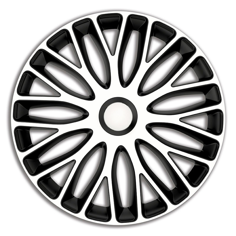 4-piece Hubcaps Mugello 17-inch white / black