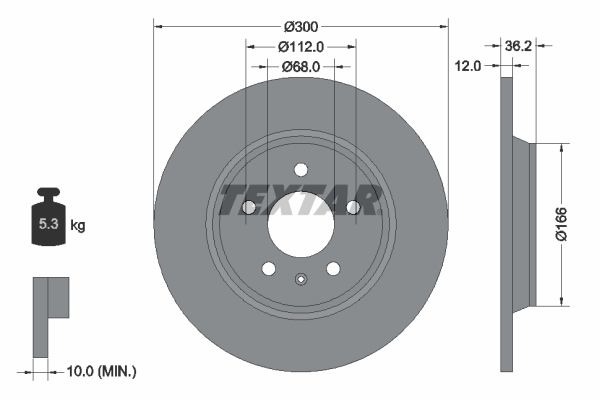 TEXTAR Brake disc AUDI 92160103 8K0615601B,8K0615601J,8K0615601M Brake rotor,Brake discs,Brake rotors L8K0615601B,L8KD615601A,8KD615601,L8KD615601