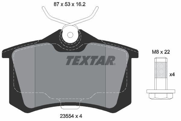 TEXTAR Brake pad set OPEL,RENAULT,PEUGEOT 2355406 3649110,1631831780,1617190980 440600295R,440600364R,440600819R,440602466R,440603511R,440603530R