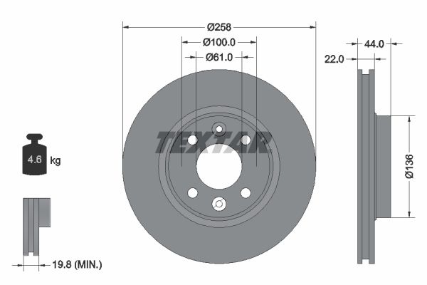 TEXTAR Brake disc RENAULT,VOLVO,DACIA 92255203 402063149R,402065054R,402067025R Brake rotor,Brake discs,Brake rotors 8660003934,402062212R,402063166R