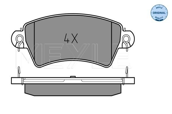 Brake Pad Set, Disc Brake MEYLE-ORIGINAL Quality