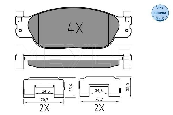 Brake Pad Set, Disc Brake MEYLE-ORIGINAL Quality