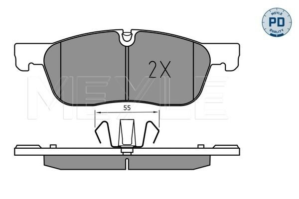 Brake Pad Set, Disc Brake MEYLE-PD Quality